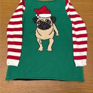 FUNNY / UGLY Green Pug Christmas Sweater